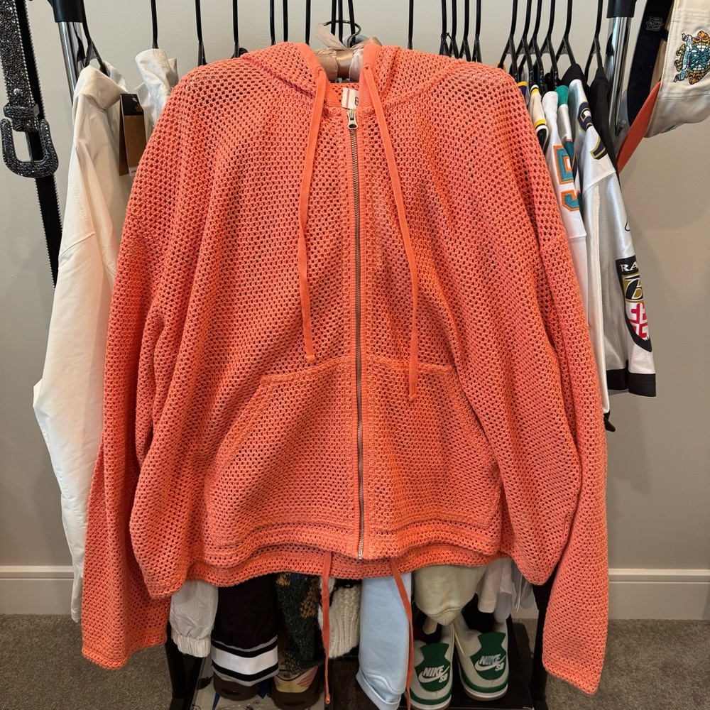 Urban Outfitters BDG Boardwalk Mesh Full Zip Hoodie Sweatshirt - Picture 3 of 9